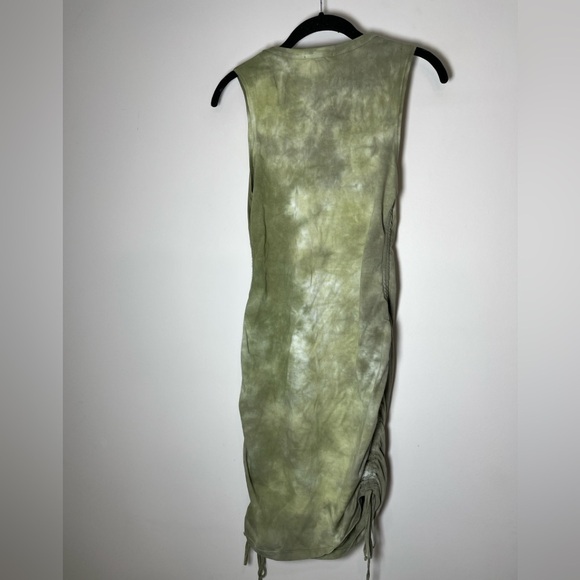 Cotton Citizen Ruched Side Lisbon Tank Dress Sz S Green Made in USA - Picture 6 of 11